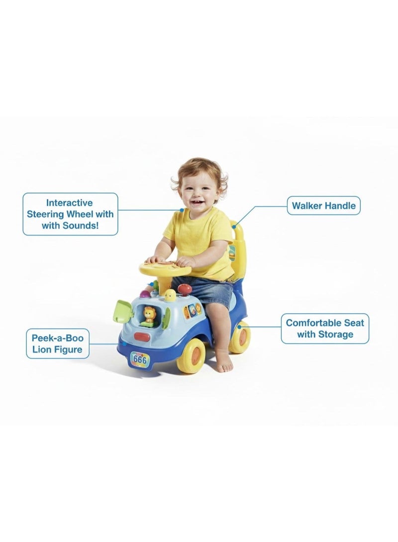 توي لاند سيارة دفع للأطفال مزودة بلوحة ألعاب تفاعلية - سيارة يدوية للأطفال الصغار - Image 3